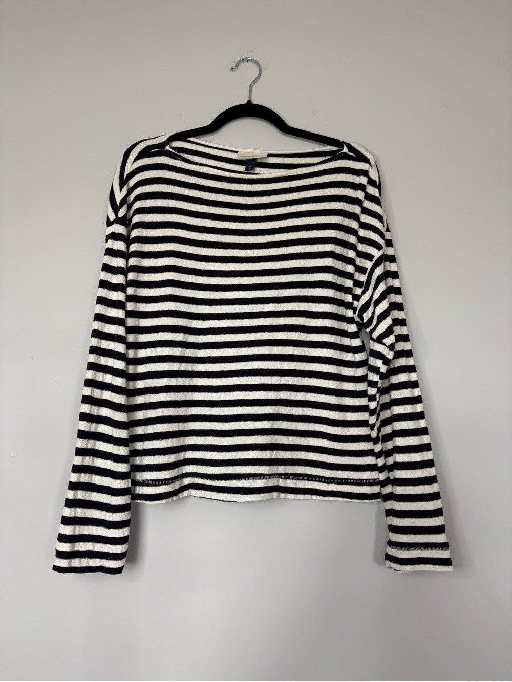 Universal Thread Navy Blue Striped Long Sleeve Shirt Size M Everyday Wear